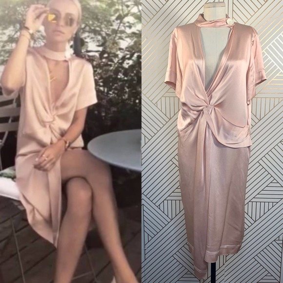 Zara | Dresses | Zara Pink Knotted 